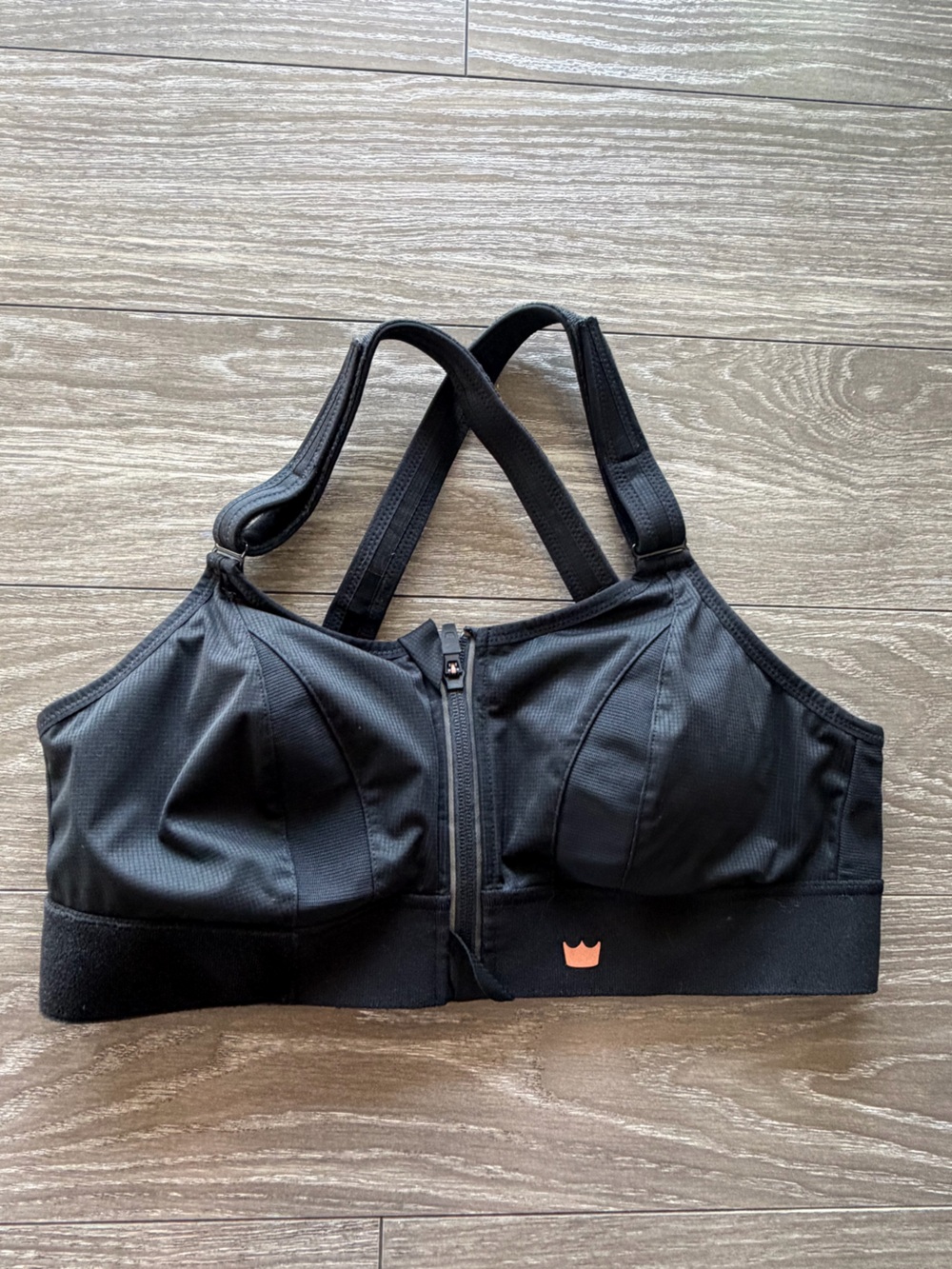 SHEFIT Black Front-Zip Women’s Extra Support Sports Bra